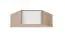 Étagère de meuble Hannut 04, couleur : blanc / chêne - Dimensions : 40 x 95 x 95 cm (H x L x P)
