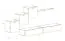 Meuble-paroi au design élégant Balestrand 151, couleur : blanc / gris - dimensions : 150 x 330 x 40 cm (h x l x p), avec suffisamment d'espace de rangement