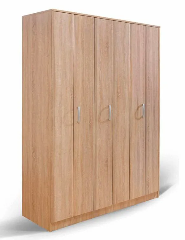 150 cm de large Armoire avec 3 portes | Couleur: Brun Abbildung