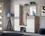 Paroi de vestiaire avec banc Sviland 06, Couleur : Chêne Wellington / blanc - dimensions : 200 x 170 x 35 cm (h x l x p), avec coussin d'assise