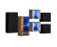 Set de 6 armoires suspendues / vitrines suspendues avec éclairage LED Volleberg 110, couleur : noir / chêne Wotan - dimensions : 80 x 150 x 25 cm (h x l x p), avec fonction push-to-open