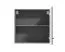 Armoire suspendue avec deux compartiments Pluna 03, Couleur : gris graphite, Bords ABS, Une porte, Dimensions : 57 x 60 x 30 cm, Poignées : Noir, pour cuisine