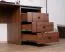Bureau Mojokerto 06, couleur : noyer / noir - dimensions : 77 x 160 x 60 cm (h x l x p)