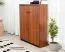 Commode Mojokerto 19 | Noyer & Noir | 121 x 80 x 39 cm | Design moderne et chaleureux