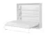 Lit escamotable horizontal | sommier à lattes inclus | surface de couchage 160 x 200 cm | lit pliant | lit mural | lit double | couleur : blanc / noir | 2 tablettes | Nalut 13