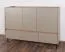 Commode bicolore Fricourt 07, vert menthe / chêne foncé, 105 x 150 x 40 cm, avec 6 compartiments et 3 tiroirs, chants ABS, montage simple et rapide
