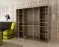 200 cm de large Armoire à portes coulissantes avec 10 casiers et 2 portes | Couleur: Chêne Sonoma / Blanc | Laminée Abbildung
