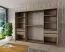 250 cm de large Armoire à portes coulissantes avec 3 portes | 10 casiers | 2 tringles à vêtements | Couleur: Noir Abbildung
