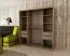 Armoire à portes coulissantes Bisaurin 4A | Noir | 200 x 180 x 62 cm | Rangement spacieux et design moderne