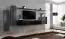 Elégant meuble-paroi Balestrand 09, couleur : gris / noir - dimensions : 160 x 330 x 40 cm (h x l x p), avec quatre portes