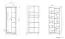 Armoire Orivesi 05, Couleur : Blanc - Dimensions : 201 x 80 x 42 cm (h x l x p), avec 1 porte et 10 compartiments