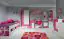 Chambre d'enfants - Unité murale "Felipe" 11, Rose / Blanc - Dimensions : 36 x 100 x 30 cm (H x L x P)