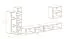 Elégant mur de salon Volleberg 92, Couleur : Blanc / Chêne Wotan - dimensions : 150 x 280 x 40 cm (h x l x p), avec huit portes