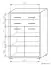 Commode Kerowagi 06, couleur : chêne Sonoma - Dimensions : 125 x 85 x 41 cm (H x L x P)