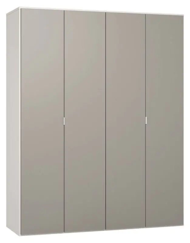 Armoire à portes battantes / armoire Bellaco 40, couleur : blanc / gris - Dimensions : 232 x 185 x 57 cm (H x L x P)