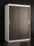 Armoire penderie élégante Liskamm 06 | 5 compartiments | Blanc mat / Noir mat | 200 x 120 x 62 cm | Grand espace de rangement