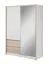 Armoire élégante avec grand espace de rangement Kirkdale 07, Couleur : Blanc / Chêne de Sonoma - Dimensions : 214 x 154 x 62 cm (H x L x P)