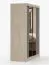 Armoire à portes coulissantes / Penderie / Miroir / 61 x 150 x 200 cm / Chêne de Sonoma / Gris / Bucegi 07 / 2 portes / Poignées : Aluminium / 6 compartiments