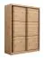 Armoire à portes coulissantes avec six compartiments Panevo 02, Couleur : Chêne Artisan, une tringle à vêtements, Dimensions : 215,5 x 166 x 60 cm, élégante