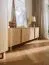 Commode / Couleur : Chêne / 2 portes pliantes / 2 tiroirs / 4 compartiments / Éclairage LED intégré / Bords arrondis / 183 x 45 x 56 cm / Fonction Soft-Close