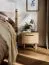 Table de chevet / Chêne massif / 1 tiroir / Fonction soft-close / Forme compacte / 43 x 35 x 40 cm / Bords arrondis / Design naturel