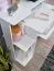 Bureau compact Apolo 141 blanc | Tiroir clavier pratique | 48 x 94 cm | Design moderne et gain de place
