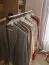 Porte pliante / Armoire / Couleur : Beige / Chêne / 3 tiroirs / 1 porte-pantalons / incl. éclairage LED avec détecteur de mouvement / 160 x 60 x 240 cm