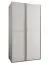 Armoire / Armoire à portes coulissantes | 245,5 x 130 x 64 cm | 6 compartiments | 6 étagères | 2 portes coulissantes | 2 tringles à vêtements | Couleur : blanc | Fermeture en douceur