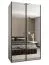 Penderie / Armoire à portes coulissantes / Soft-Close / 6 compartiments / 2 portes coulissantes / 6 étagères / 2 tringles à vêtements / Couleur : Blanc / 245,5 x 120 x 64 cm