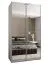 Penderie / Armoire à portes coulissantes / ABS protection des bords / 2 tringles à vêtements / 245,5 x 140 x 64 cm / 2 portes coulissantes /Couleur : Blanc / Miroir / Soft-Close
