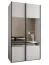 Penderie / Armoire à portes coulissantes / 245,5 x 130 x 64 cm / 2 portes coulissantes / Soft-Close / 2 tringles à vêtements / Miroir / Couleur : Blanc / 6 compartiments