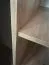 Armoire Mina avec portes coulissantes | Blanc/Noir | Lamelles aspect chêne | 235,2 x 110 x 60 cm | Moderne et robuste