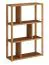 Étagère suspendue / 6 compartiments / Étagère murale / Bois massif / Chêne huilé / Couleur : Chêne / 63 x 22 x 90 cm / Seille 11