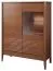 Vitrine Gorica 05 | Porte vitrée à droite | Chêne rustique | 140 x 111 x 45 cm | LED & Fermeture douce | Verre bronze antisol