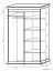 Armoire à portes coulissantes / armoire Wewak 22, couleur : chêne Sonoma - Dimensions : 200 x 120 x 62 cm (H x L x P)