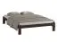 Lit junior design épuré Erts 12 | Pin massif | Finition noyer | Couchage 120 x 200 cm