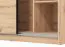 Armoire simple à portes coulissantes Kule 09, Couleur : Chêne Artisan, deux tringles à vêtements, 10 compartiments, dimensions : 210 x 217 x 62,5 cm, bonne finition