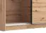 Armoire à portes coulissantes Kule 01 | Chêne Artisan | 1 penderie, 6 compartiments | 210 x 179 x 62,5 cm