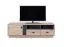 Meuble TV moderne à deux tiroirs Niel 06, couleur : Chêne / Anthracite - Dimensions : 45 x 155 x 40 cm (H x L x P)