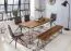 Table de salle à manger en bois massif de Sheesham avec pieds en épingle à cheveux Marimonos 01, Couleur : Sheesham / Noir - Dimensions : 80 x 180 cm (l x p), Fait main & finitions de haute qualité