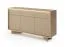 Commode / Couleur : Bolivar Naturel / Cappuccino / 3 portes battantes / 6 compartiments / 3 tiroirs / Fonction push-to-open / Éclairage LED inclus / 154 x 40 x 85 cm