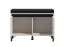 Banc avec espace de rangement / 2 portes battantes / Armoire à chaussures / Couleur : Cachemire / Coussin d'assise inclus / Dimensions : 80 x 40 x 57 cm / Pour l'entrée
