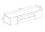 Meuble TV Silvado 2 / Blanc brillant / 200 x 40 x 45 cm / Grand compartiment à bascule à 2 étagères / Design sans poignées / Robuste et durable / Entièrement laqué
