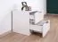 Table de chevet Sabadell 22, Couleur : Blanc / Blanc brillant - 47 x 45 x 38 cm (h x l x p)