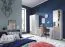 Chambre d'enfant complète F Burdinne, 4 pièces, Couleur : Blanc / Chêne / Gris