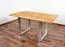 Table à manger en chêne massif huilé | Plateau rustique | 140 x 90 cm | Wooden Nature 412 | Pieds chromés | Coloris naturel