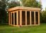 Abri de jardin à toit plat Sonneninsel - 3,50 x 3,70 mètres en madriers de 28 mm