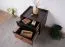 Table de nuit Mairenke 12, Couleur : Noyer / Noir mat - Dimensions : 50 x 42 x 40 cm (H x L x P)