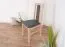 Chaise de salle à manger classique Madohn rembourrée, revêtement en gris foncé, hauteur d'assise de 47 cm, bois de hêtre aspect chêne, bois durable, corps en hêtre