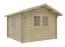 Abri de jardin Wiesentraum 05, Naturel, 44 mm Maison en madriers, Surface 9 m², Toit en bâtière, avec 1 porte double et 1 fenêtre simple